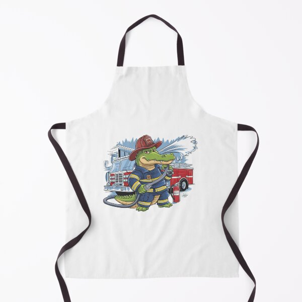 Item preview, Brave Firefighter Crocodile - Heroic Animal Firefighter Illustration designed and sold by Colorful-Garden.