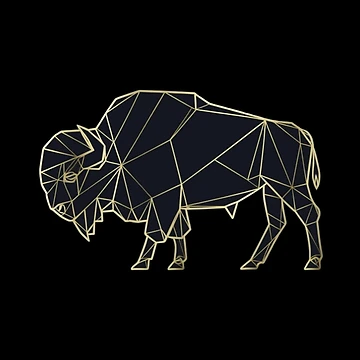Artwork thumbnail, Geometric Bison by CosmicFreedom9