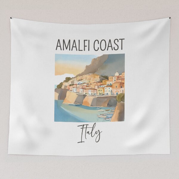 Item preview, A Watercolor Design of Amalfi Coast - Italy  designed and sold by Sketch-Shack.