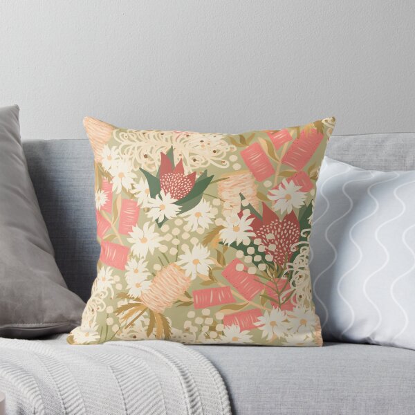 Item preview, Australian Native Flowers - peachy neutrals -  floral symphony designed and sold by KizzyW.