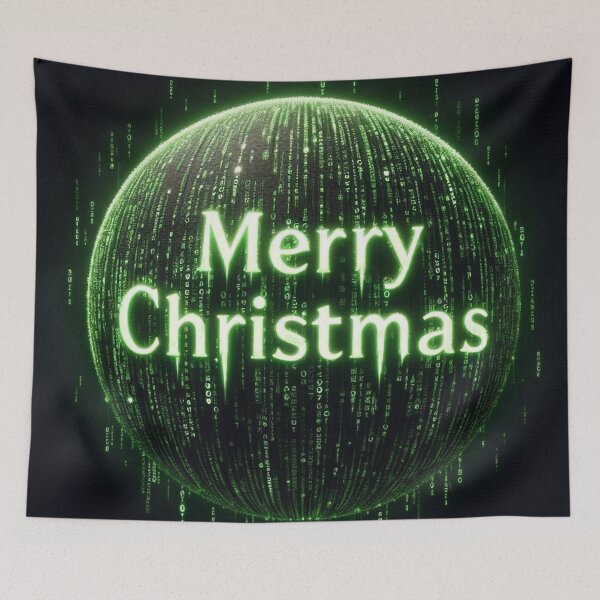 Item preview, Merry Christmas Matrix World designed and sold by Simplybe1.
