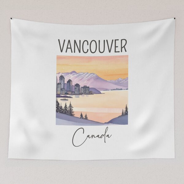 Item preview, A Watercolor Design of Vancouver - Canada  designed and sold by Sketch-Shack.