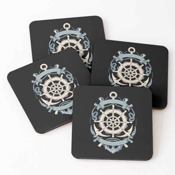 Item preview, Sailboat Captain Design Anchor Steering Wheel designed and sold by LuminOrb.