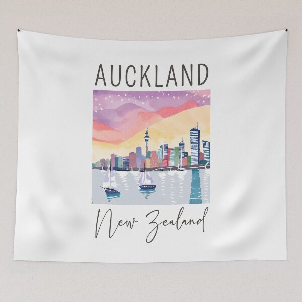 Item preview, A Watercolor Design of Auckland - New Zealand  designed and sold by Sketch-Shack.