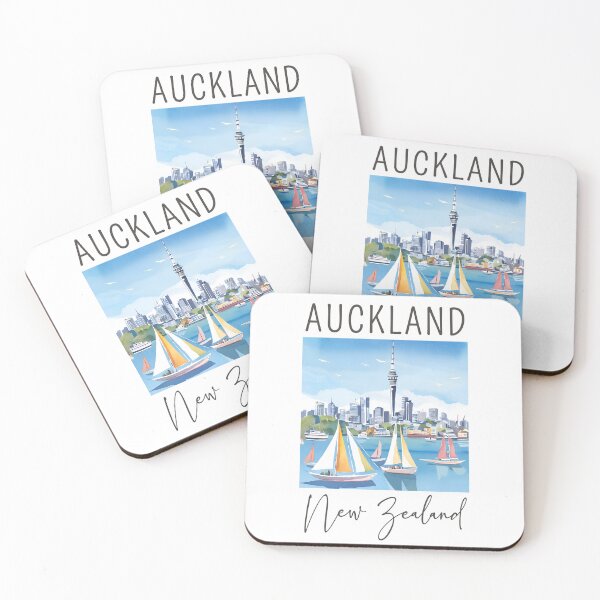 Item preview, A Watercolor Design of Auckland - New Zealand  designed and sold by Sketch-Shack.