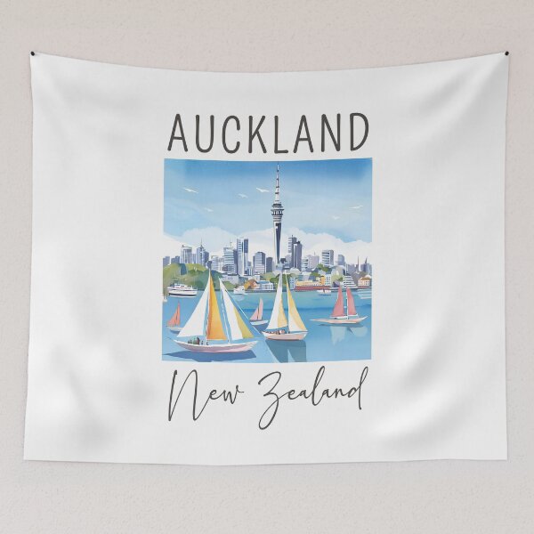 Item preview, A Watercolor Design of Auckland - New Zealand  designed and sold by Sketch-Shack.