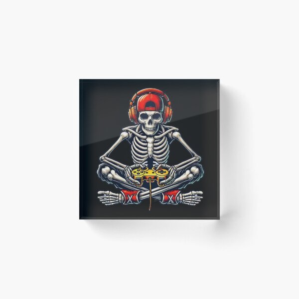 Item preview, Halloween Skeleton Gamer Video Gaming Boys Men Kids Teess designed and sold by SztylishDesigns.