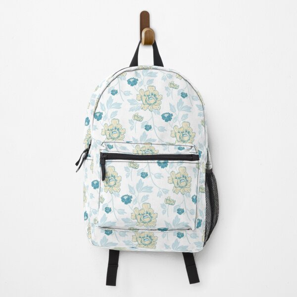 Item preview, Yellow and blue peonies in Victorian style designed and sold by Sissle.