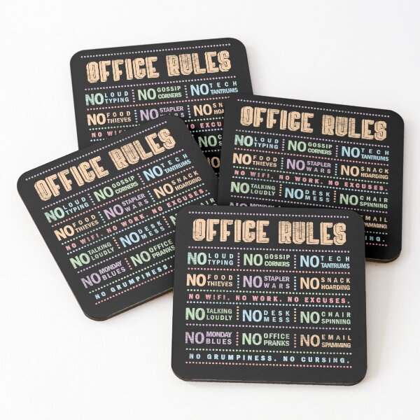 Item preview, Funny List of Office Rules designed and sold by Rhu Creations.