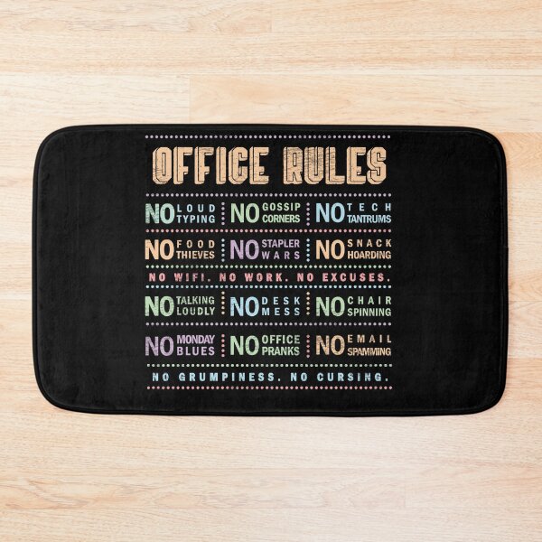 Item preview, Funny List of Office Rules designed and sold by Rhu Creations.
