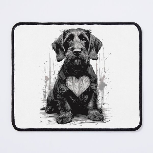 Item preview, Wire-haired Dachshund with Heart designed and sold by dackelfieber.