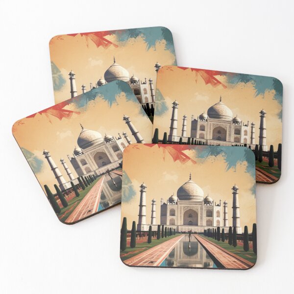 Item preview, 001 Vintage Taj Mahal, India Poster Design designed and sold by Alexis Art Collection.