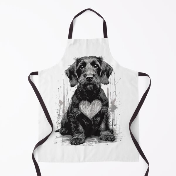 Item preview, Wire-haired Dachshund with Heart designed and sold by dackelfieber.