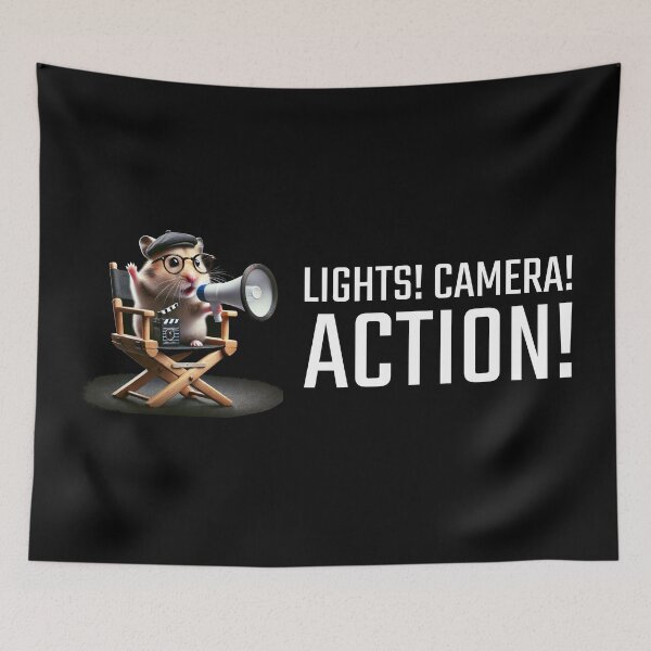 Item preview, Lights Camera Action Hamster Director designed and sold by Me-Meme.