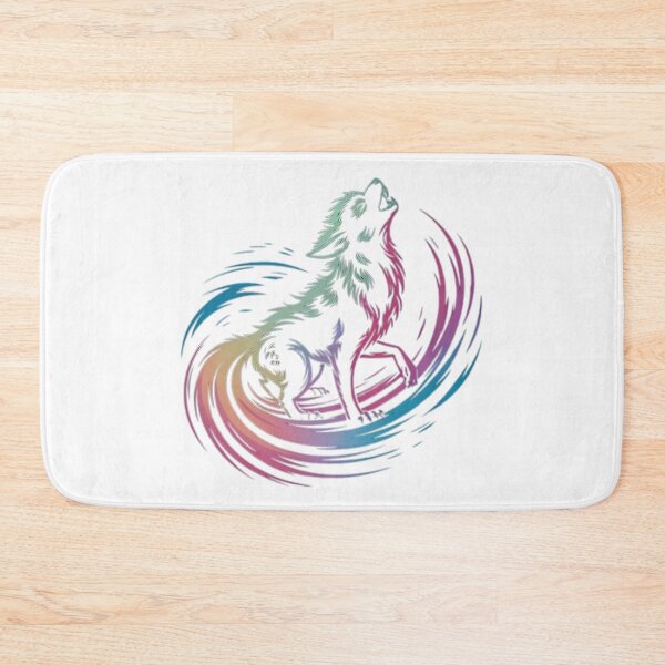 Item preview, Minimalist Glowing Human-Wolf Hybrid Illustration designed and sold by PrintDesign-Hub.