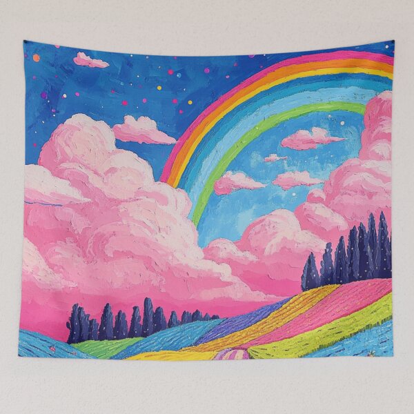 Item preview, 24x36 Art - Pink Clouds In Umbrella World designed and sold by GrinGalore.