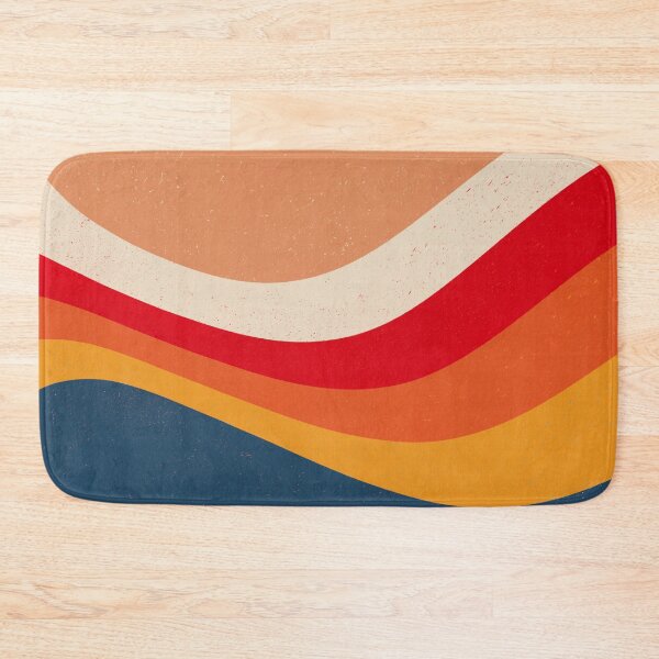 Item preview, Navy, Yellow, Red Retro Wave Pattern designed and sold by murraymont.