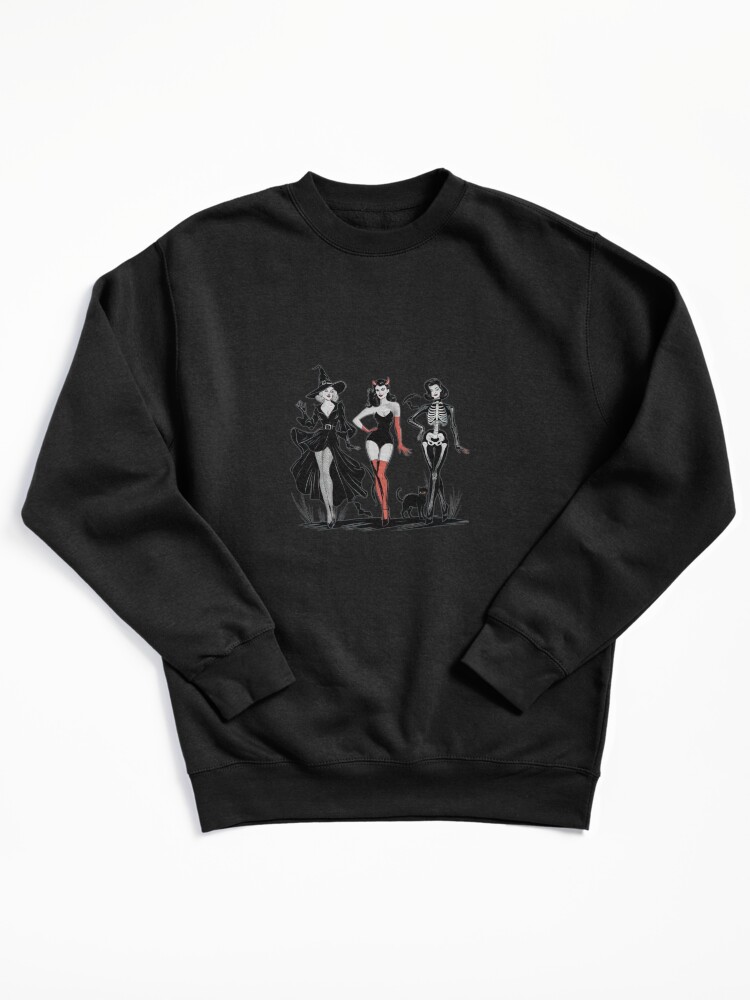 funny halloween Witches ,halloween Witches ,halloween pumpkin,funny halloween,halloween illustration Pullover Sweatshirt