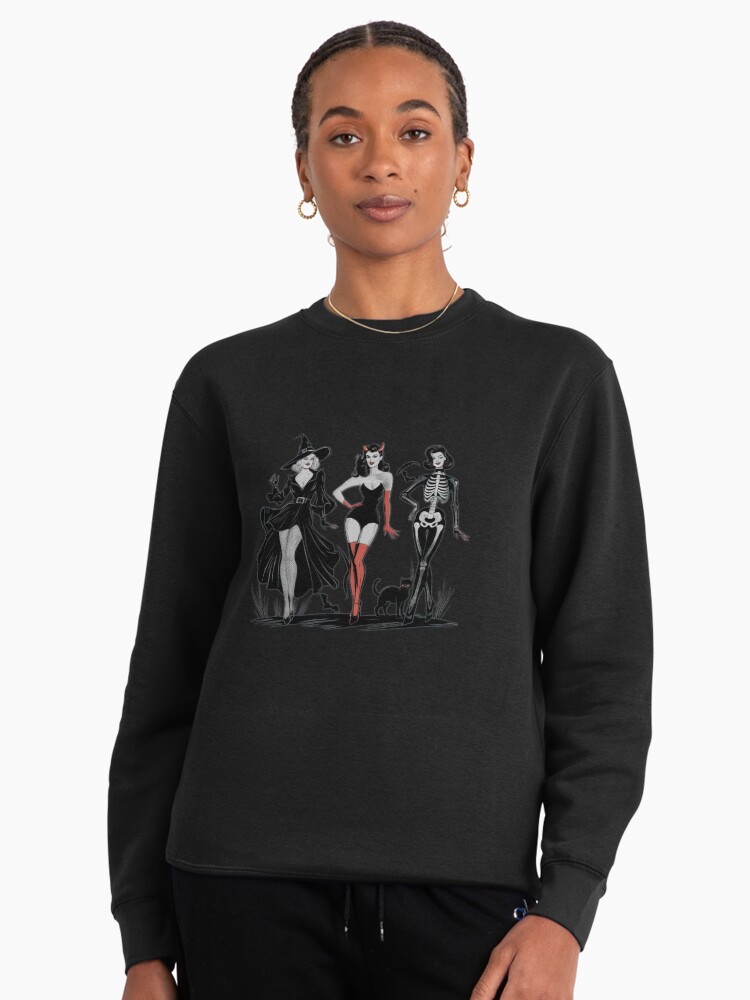 funny halloween Witches ,halloween Witches ,halloween pumpkin,funny halloween,halloween illustration Pullover Sweatshirt