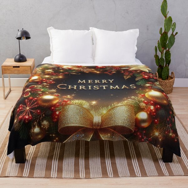 Item preview, Merry Christmas Golden Wreath designed and sold by Simplybe1.
