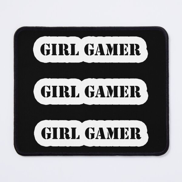 Item preview, Girl Gamer Words x 3 Black Text on White Background designed and sold by Beachy.