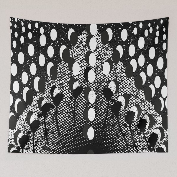 Item preview, A Dance of Shadows and Light, a black and white pattern, abstract design designed and sold by Art With Impact – Statement Art & Apparel for Deep Thinkers.