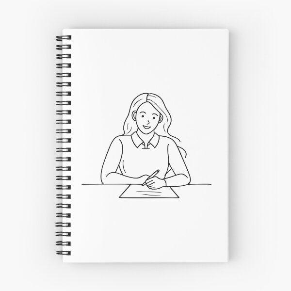 Item preview, a woman signing or writing on a document designed and sold by rasagamastore.