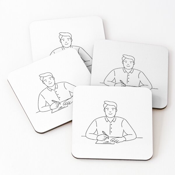Item preview, a man signing or writing on a document designed and sold by rasagamastore.