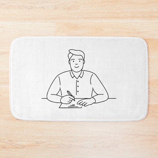 Item preview, a man signing or writing on a document designed and sold by rasagamastore.