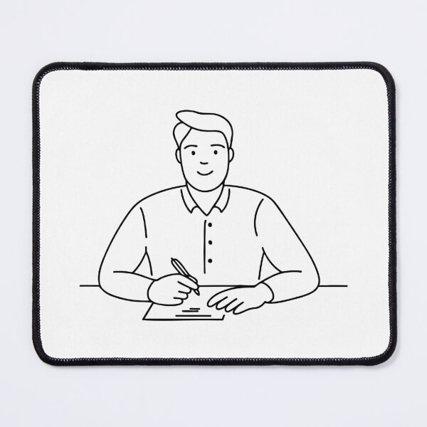 Item preview, a man signing or writing on a document designed and sold by rasagamastore.