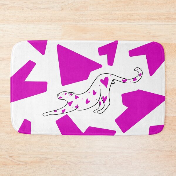 Item preview, Leopard in a pink heart.Leopard sipping. A leopard doing yoga in a pink heart  designed and sold by Valeripva.