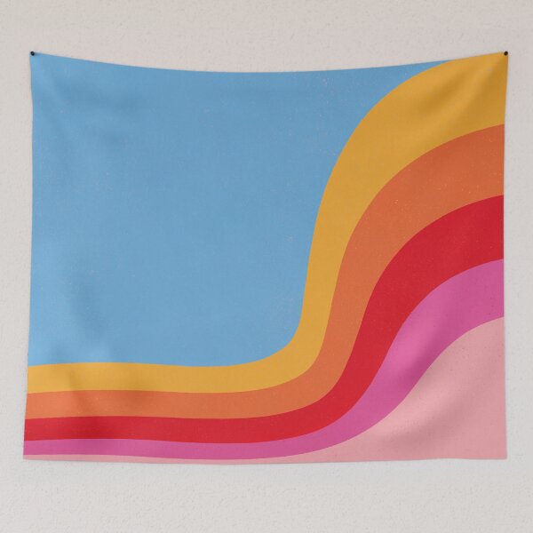Item preview, Retro Rainbow Wave Pattern designed and sold by murraymont.