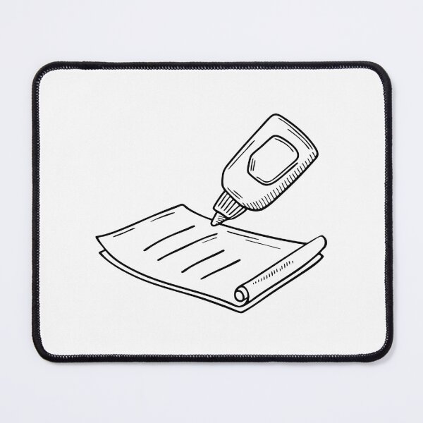 Item preview, an adhesive being applied to paper designed and sold by rasagamastore.