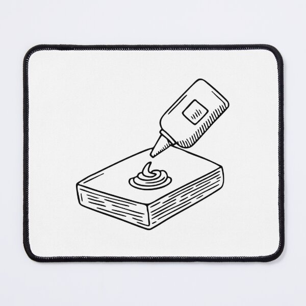 Item preview, an adhesive being applied to paper designed and sold by rasagamastore.