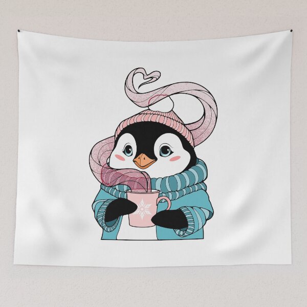 Item preview, Cozy Kawaii Penguin at Tea Time designed and sold by ObsidianDaz.