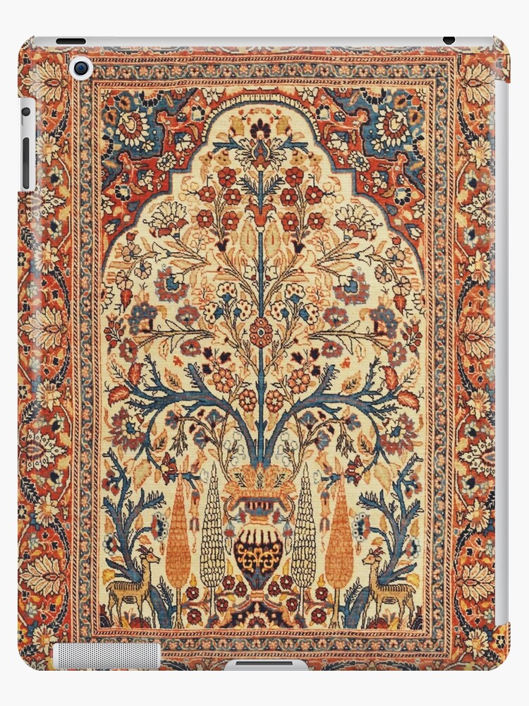 Small Rug, Blue Rug, Persian Isfahan Tree of Life Rug