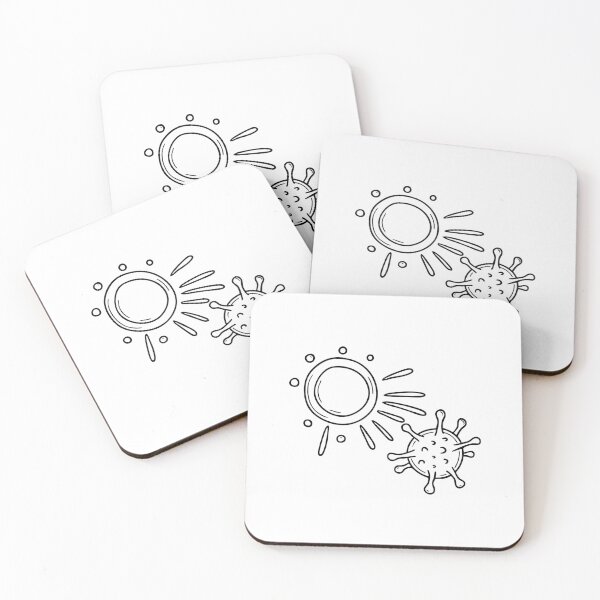 Item preview, an antibody attacking a virus in a microscopic scene designed and sold by rasagamastore.