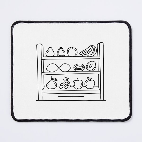 Item preview, Illustration of a fruit aisle in a grocery store designed and sold by rasagamastore.