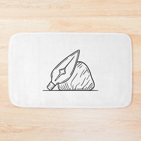 Item preview, Illustration of an arrowhead resting on a rock designed and sold by rasagamastore.