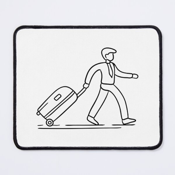 Item preview, an attache case being carried through an airport designed and sold by rasagamastore.
