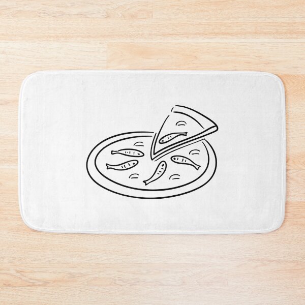 Item preview, Illustration of anchovies placed on a pizza designed and sold by rasagamastore.