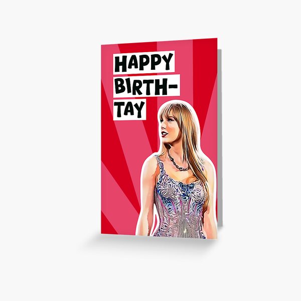 Item preview, Taylor Swift-Inspired Happy Birthday Card designed and sold by SoulValleyArtUK.