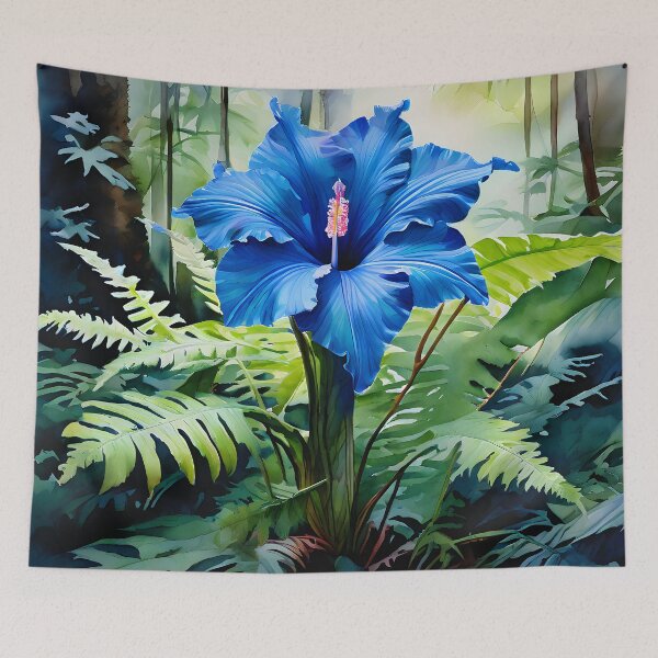Item preview, Blue flower in the trees designed and sold by lauriclf.