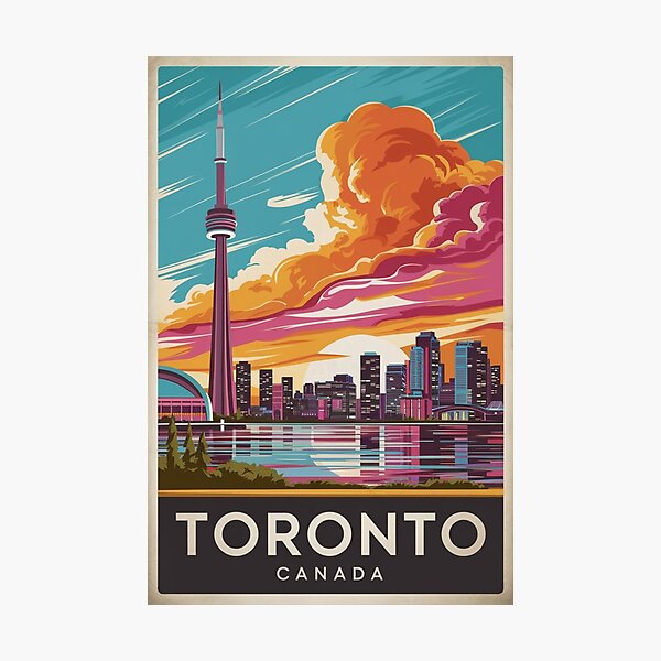 Item preview, Toronto Vintage Travel Poster designed and sold by TravelerRat.
