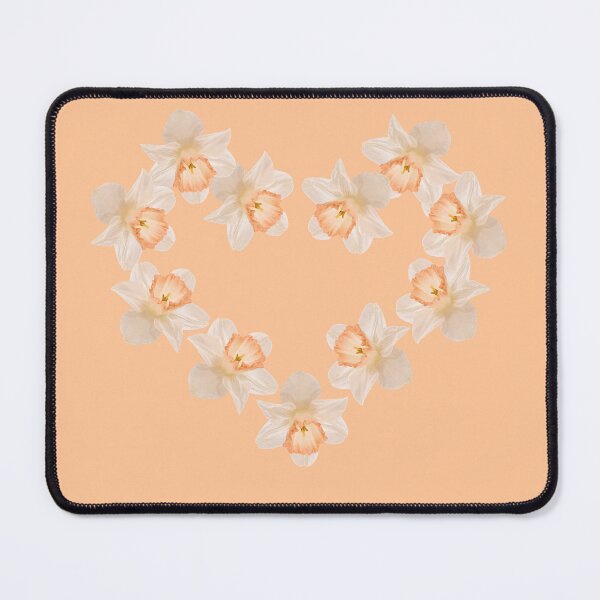 Item preview, White daffodils in a heart shape designed and sold by KRFNatureGifts.