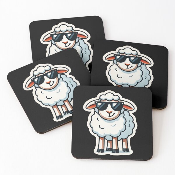 Item preview, Happy and Cool White Sheep designed and sold by LewpyG.