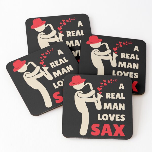 Item preview, A Real Man Loves Sax Funny Saxophonist designed and sold by Anniko Art Studio.