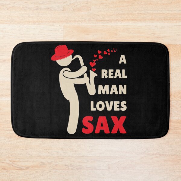 Item preview, A Real Man Loves Sax Funny Saxophonist designed and sold by Anniko Art Studio.