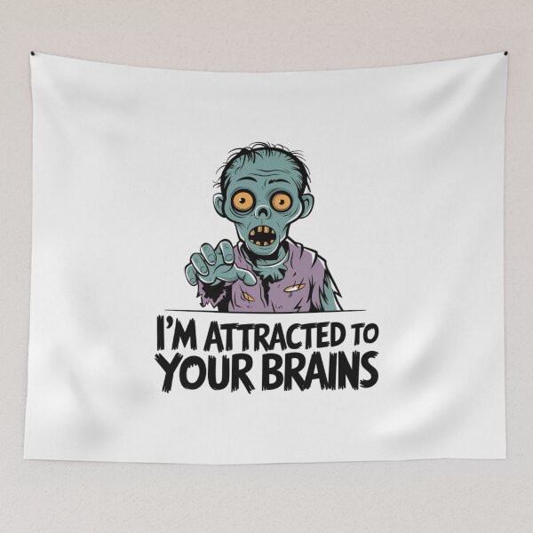Item preview, Zombie, Brains, Attracted, Halloween,funnyfits70, Humor, Funny,  designed and sold by FunnyFits70.