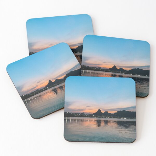 Item preview, Colorful Sunset Over Lagoa Rodrigo de Freitas designed and sold by anafrancisconi.
